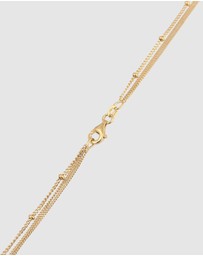 Elli Jewelry - Necklace Layer Opal Circle 925 Sterling Silver Gold-Plated