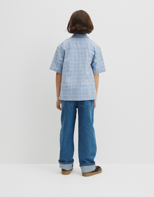Country Road - Teen Contrast Check Short Sleeve Shirt
