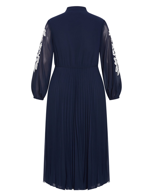 City Chic - Adorn Sleeve Pleat Midi Dress