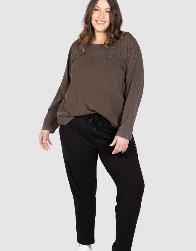 Love Your Wardrobe - Molly Acid Wash Long Sleeve Tee