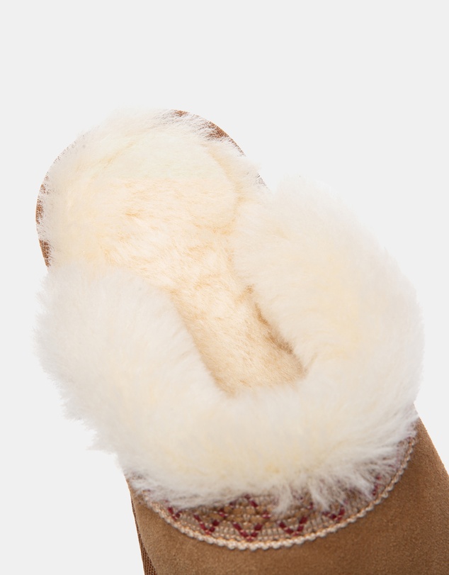 EVERAU - Australian Shepherd Ugg Liora Slipper Cow Suede Upper House Shoes