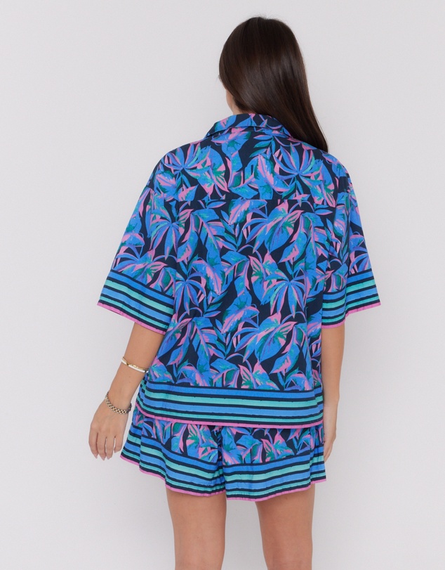 ALEXANDRA - Rise Shirt Navy Floral Print