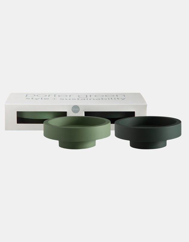 porter green - flipp lrg silicone unbreakable candle holder set