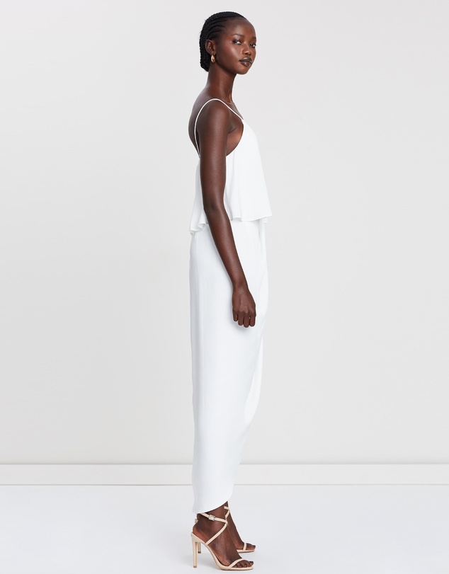 Shona Joy - Draped Cocktail Frill Dress