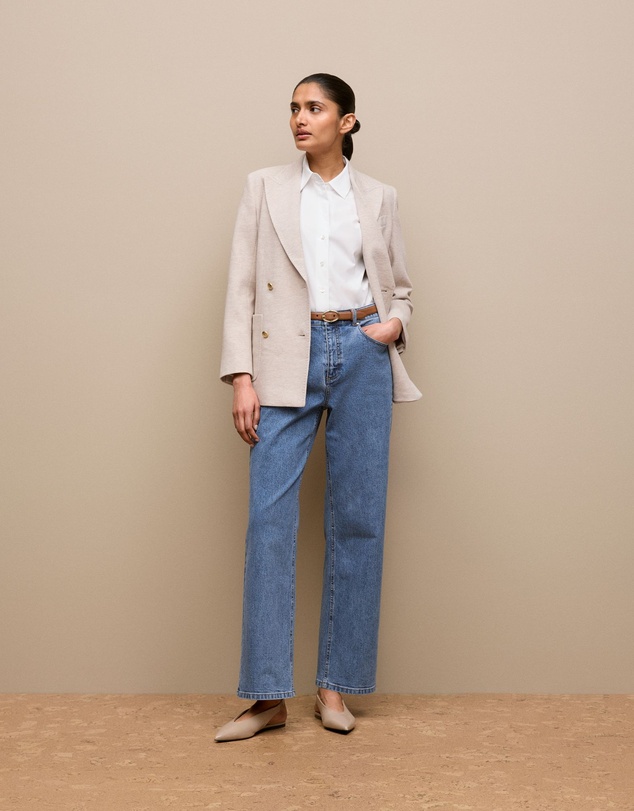 Trenery - Wide Leg Jean in Mid Blue