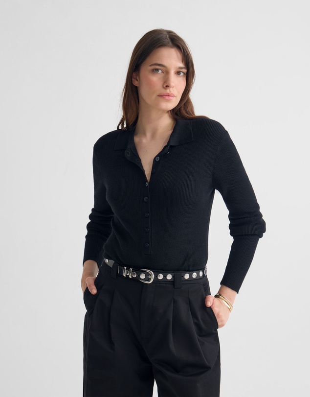 Oxford - Onyx Ribbed Bodysuit