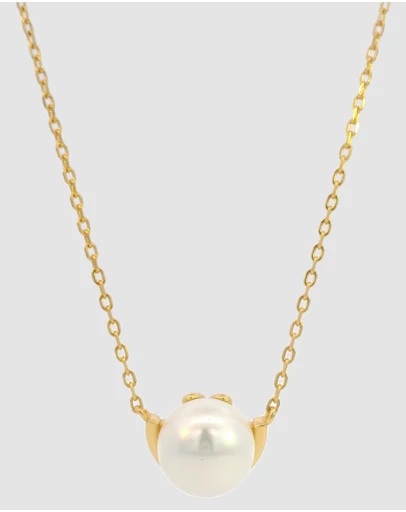 Georgini - Georgini Adagio Crescent Nine-2-Five Pearl Necklace Gold