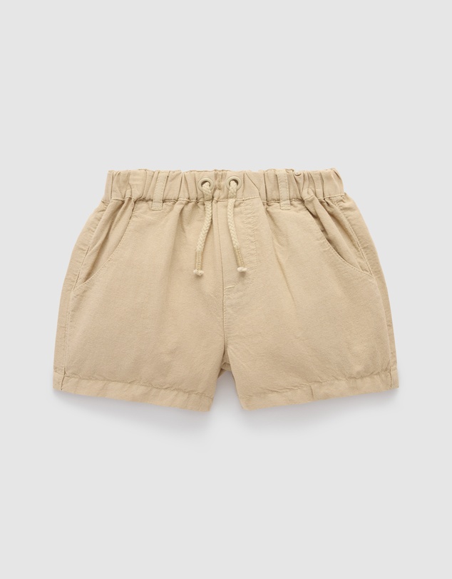 Purebaby - Linen Blend Short -Kids-Babies