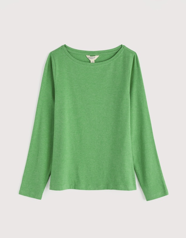 Seasalt - Seasalt Cornwall Green Easel Long Sleeve Top