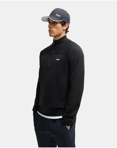 BOSS - Momentum Zip Neck Knitwear