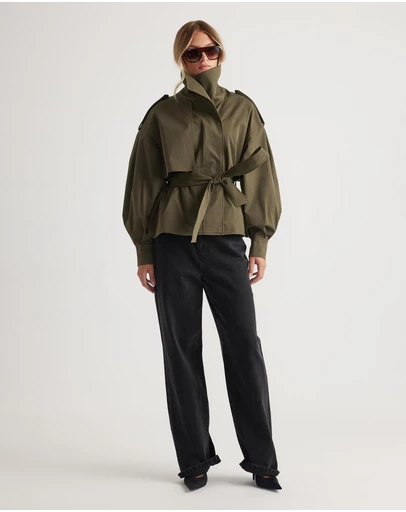 Decjuba - Lila Cropped Trench Coat