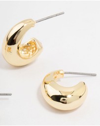 Lovisa - Gold Plated Twist & Smooth Hoop Earrings 2-Pack