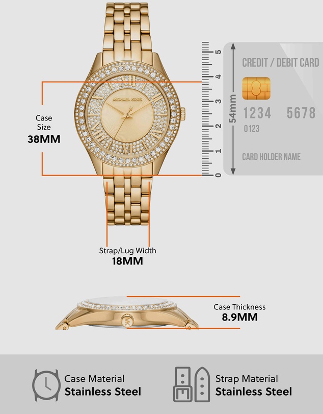 Michael Kors - Harlowe Gold Tone Analogue Watch