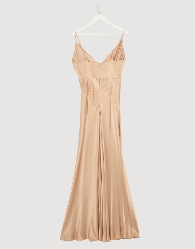 Revibe - Repaired Shona Joy La Lune Cross Draped Maxi Dress - AU 10