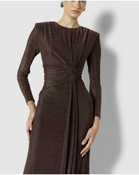 Montique - Zoe Metallic Knit Gown