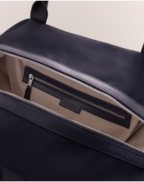 Trenery - Terra Leather Trimmed Travel Bag in Night Sky