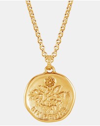 Dower & Hall - Men's Lucky Sixpence Talisman Necklace In Gold Vermeil