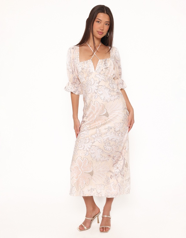 Petal & Pup - Pauline Long Sleeve Maxi Dress - Pastel Paisley