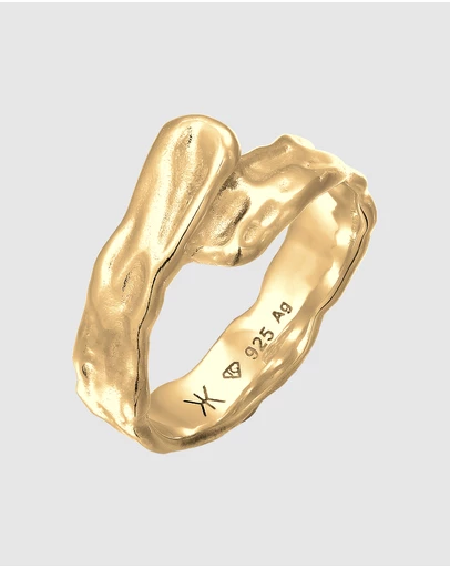 Kuzzoi - ICONIC EXCLUSIVE - Organic Band Ring in Gold-Plated 925 Sterling Silver