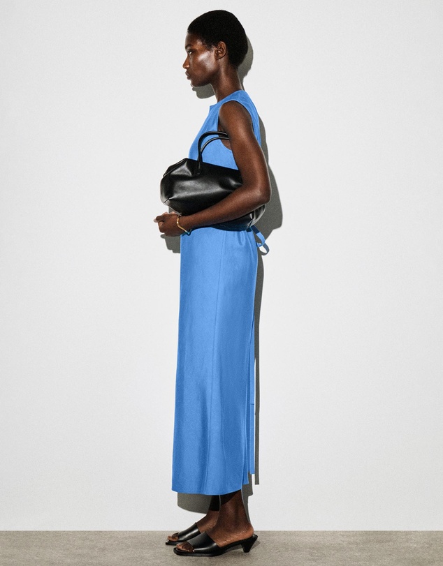 COS - Bias Cut Linen Blend Midi Dress
