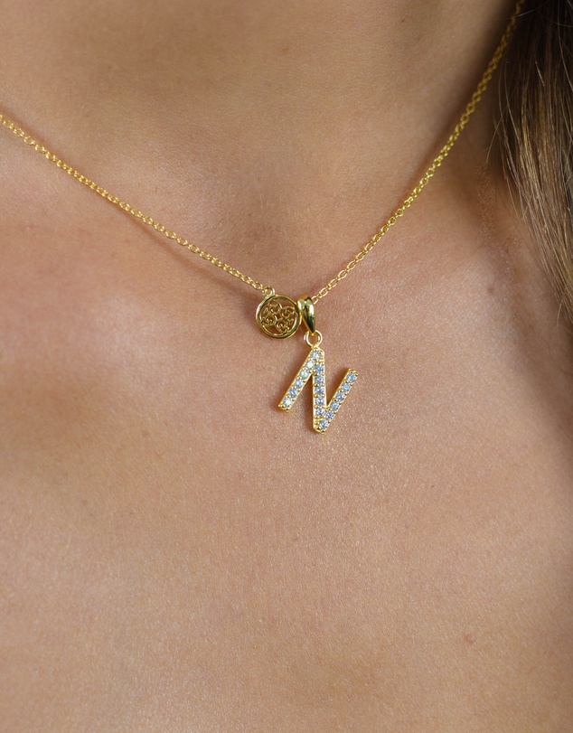 Georgini - Georgini Luxury Letters N Initial Pendant Gold