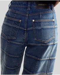 Cynthia Rowley - Windowpane Wide-Leg Jeans