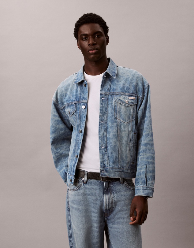 Calvin Klein Jeans - Allover Monogram 90s Denim Trucker Jacket