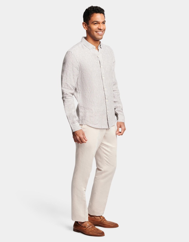 Brooksfield - Fine Striped Linen Shirt