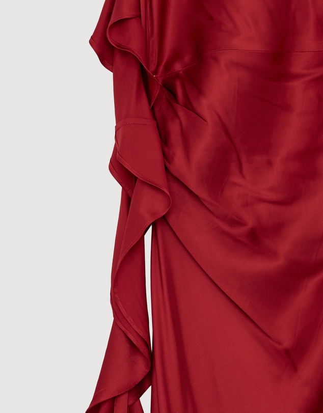 Revibe - Repaired Shona Joy Agnes Draped Ruffle Maxi Dress - AU 8
