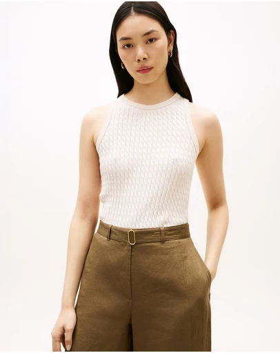 Tommy Hilfiger - Cable Knit Sleeveless Slim Jumper