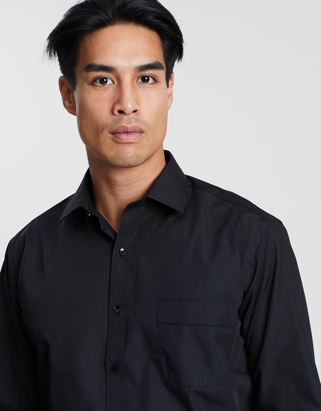 Van Heusen - Pointed Collar Long Sleeve Shirt with Classic Fit