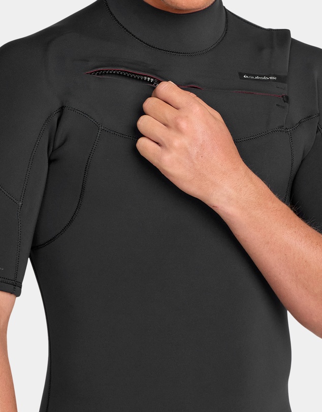 Quiksilver - Mens 2/2mm Everyday Session Chest Zip Springsuit
