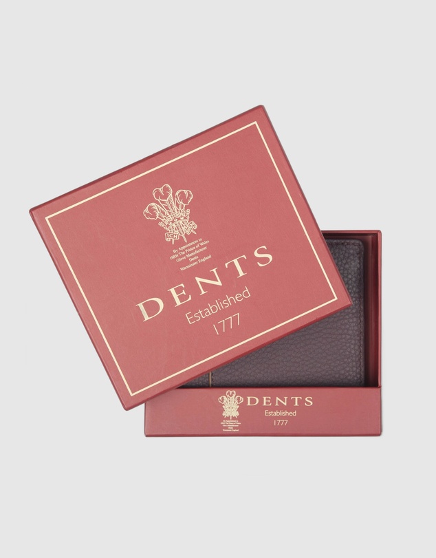 DENTS - Slim Two-Tone Pebble Grain Leather Bifold Wallet with RFID Blocking