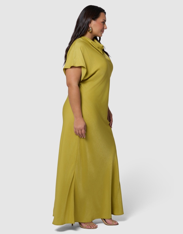 Pink Dusk by Curve Project - Afterglow Satin Midi Dress
