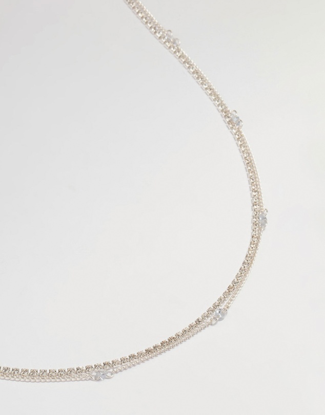 Lovisa - Silver Diamante Cupchain Waist Chain