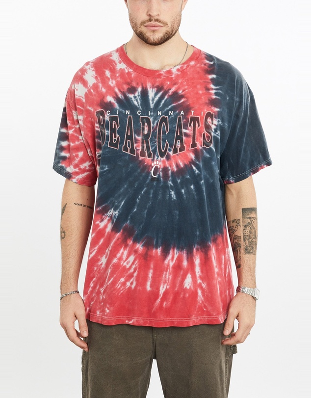 Vintage by The Real Deal - Pre Loved - Vintage 90s NCAA Cincinnati Bearcats Tie Dye Tee