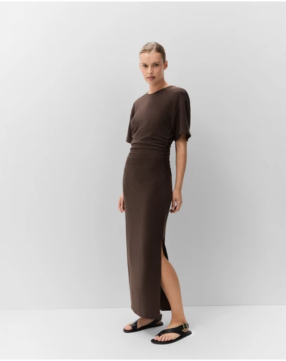 UNISON - Textured Tuck Detail Dress
