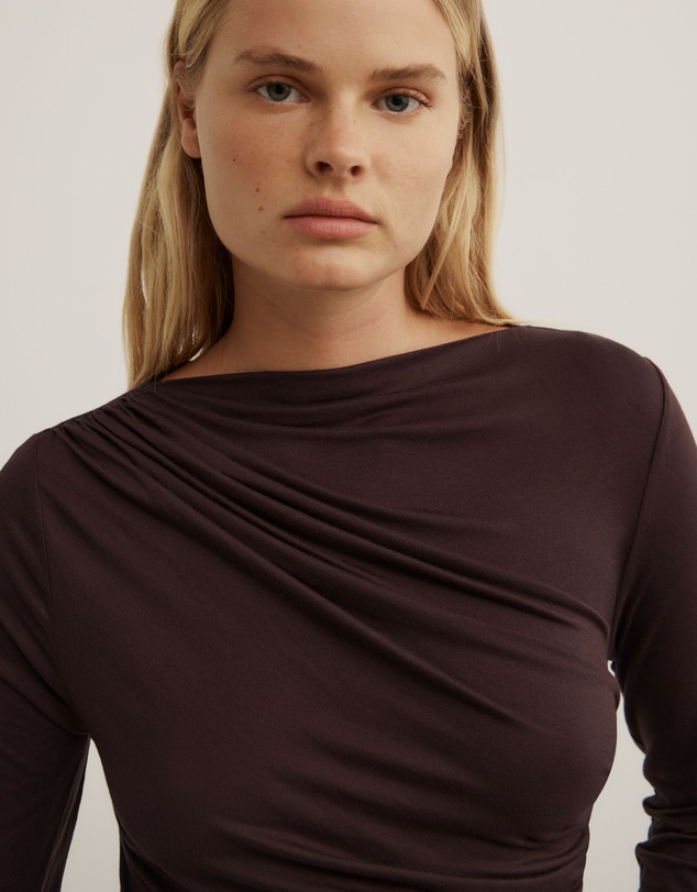 Witchery - Draped Jersey Long Sleeve Top