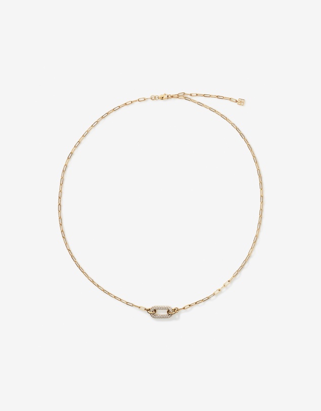 Michael Hill - Luxe Links Necklace with Cubic Zirconia in 18kt Vermeil