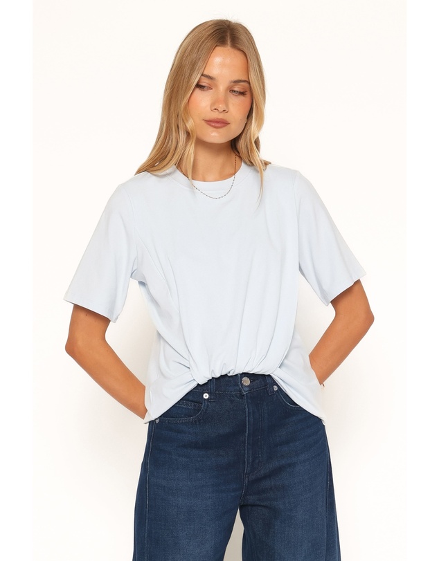 Petal & Pup - Landon Knit Top - Pale Blue
