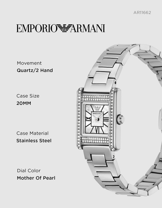 Emporio Armani - Silver Tone Analogue Watch