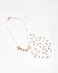 Lovisa - Kids Rose Gold Glitter Paper Make-Your-Own Necklace