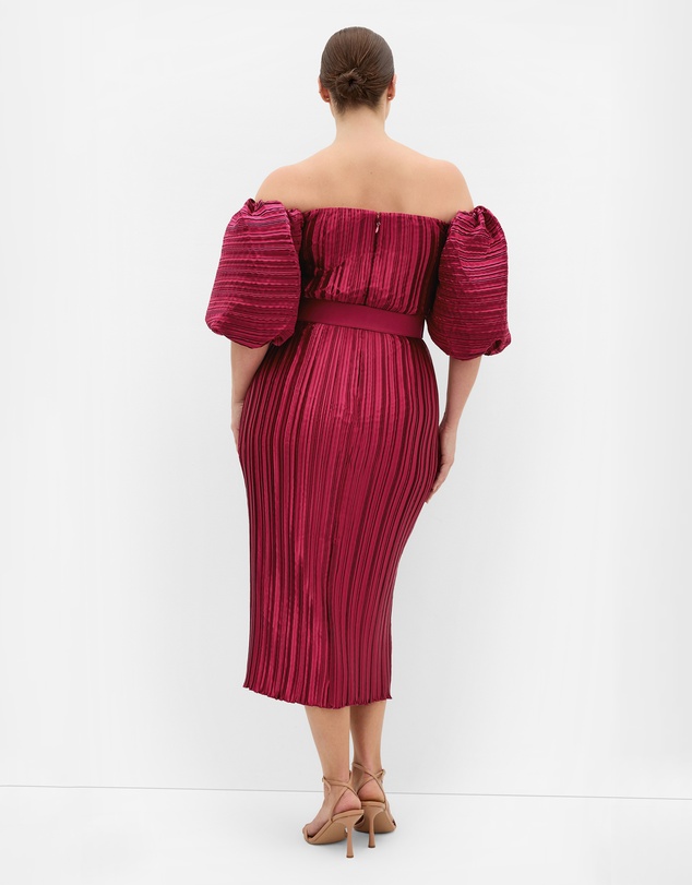City Chic - Krista Pleat Midi Dress