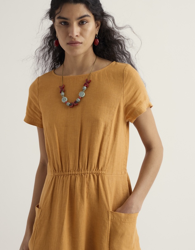 Seasalt - Haneth Waisted Linen Midi Dress