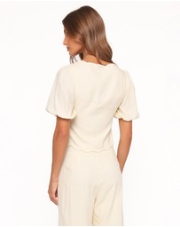 Petal & Pup - Jensen Scallop Hem Pant - Butter Yellow