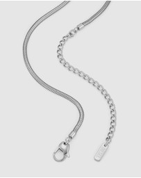 Diesel - D Logo Silver Necklace