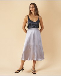 CAMIXA - Maddie Silk Midi Skirt