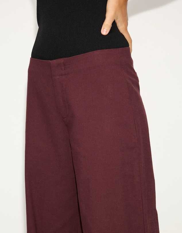 Dazie - Glow Up Linen Low-Waisted Pants