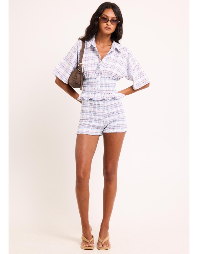 Insight - Harley Shirred Check Shorts