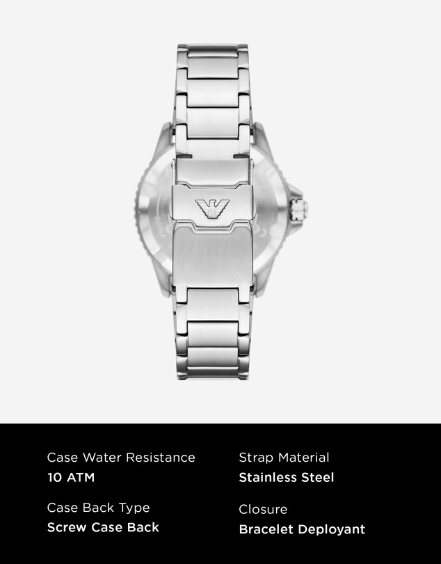 Emporio Armani - Silver Tone Analogue Watch
